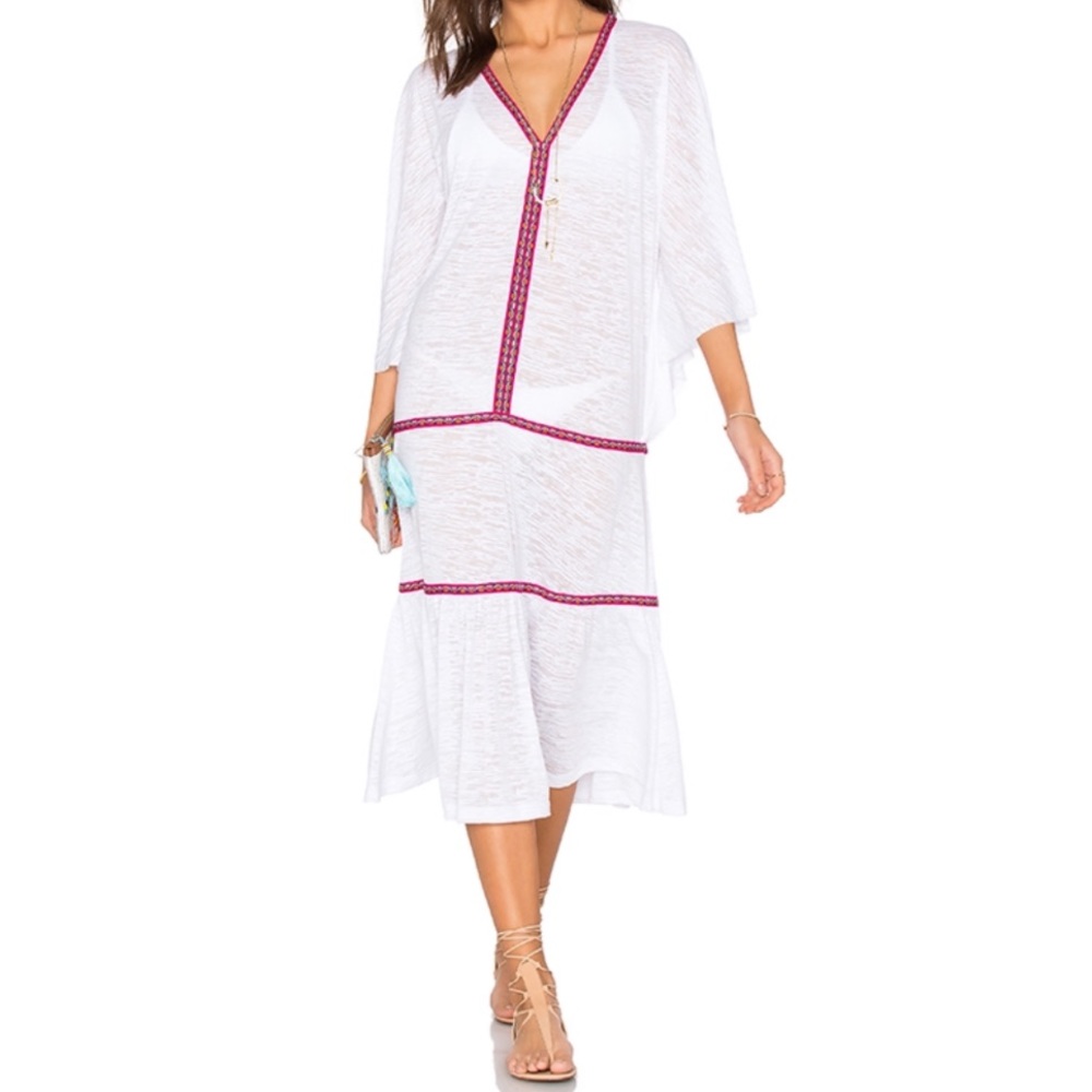 Pitusa Spanish Maxi Dress Burnout White